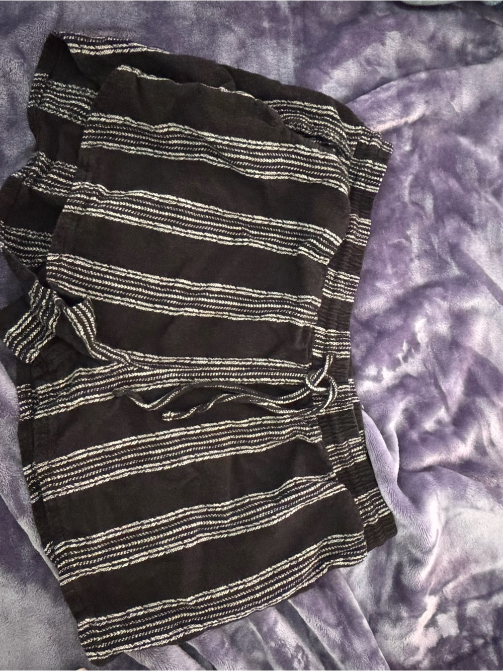 Universal Thread Black and White Striped Beanie